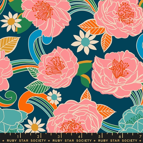 Patchwork Baumwolle - Melody Miller - Curio - Efflorescent Large Floral Flower Galaxy